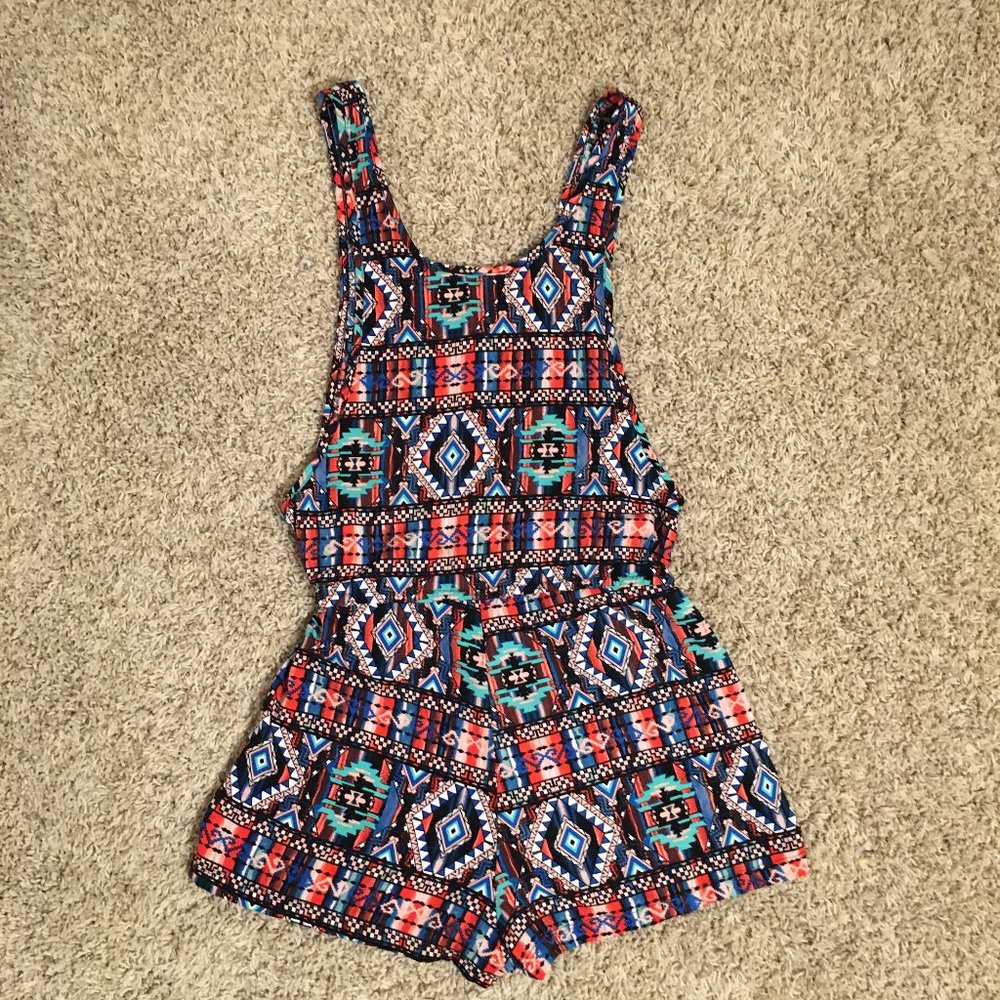 2 - Copper Key Rompers, Multicolor Prints, Size S - Picture 2 of 5